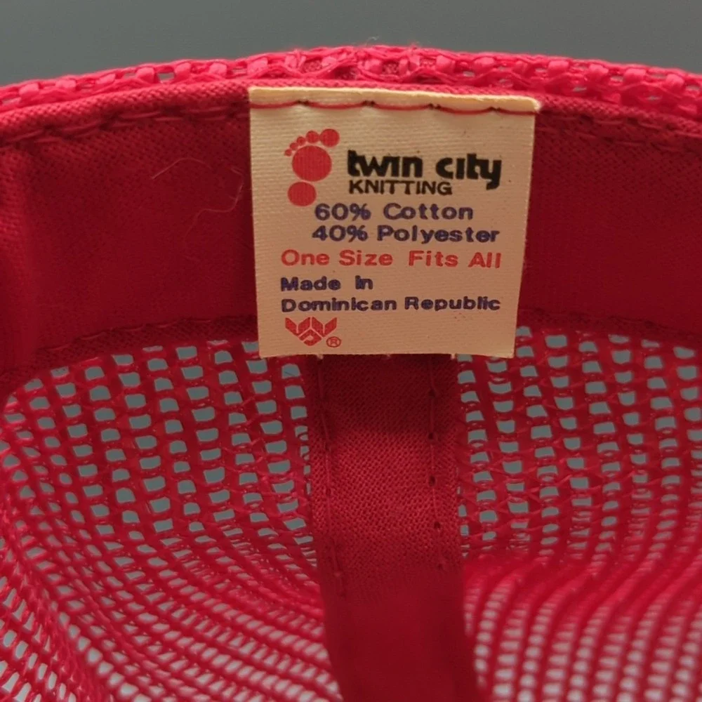 Vintage OPRF Huskie Booster Club Hat Cap Red Snapback Twin City OSFA Mesh Back